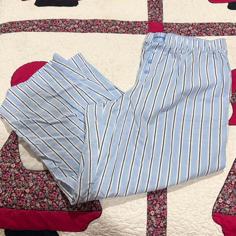 Striped Blue Pajama Pants